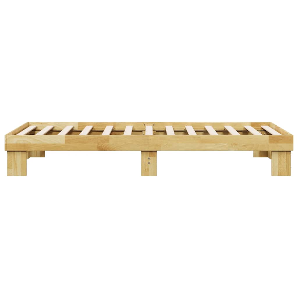 Bed Frame without Mattress 75x190 cm Small Single Solid Wood Oak